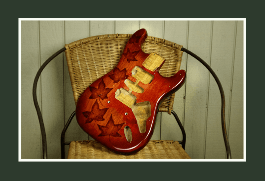 Warmoth Stratocaster Guitar Body with Autumn Theme Finish