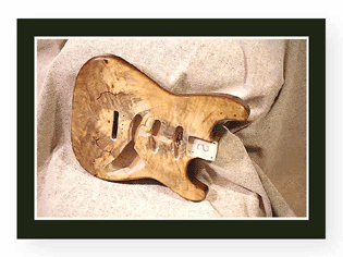 Golden Burl Stratocaster body